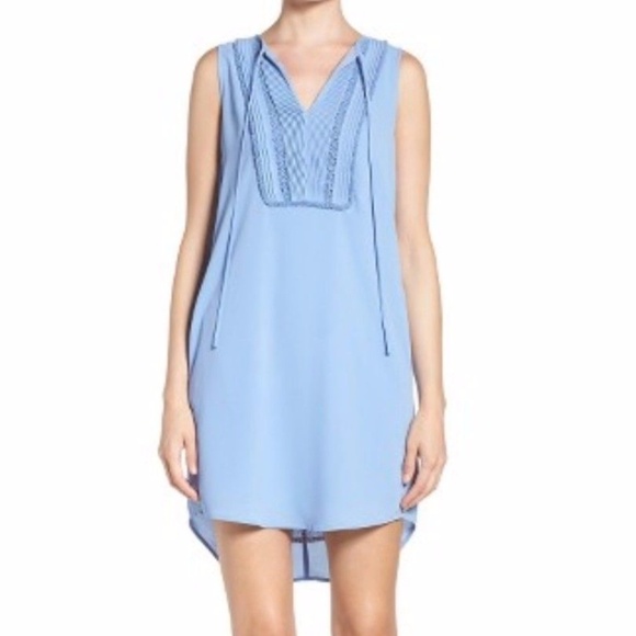 GREYLIN V-NECK SLEEVELESS SHIFT BIB DRESS - Picture 1 of 7